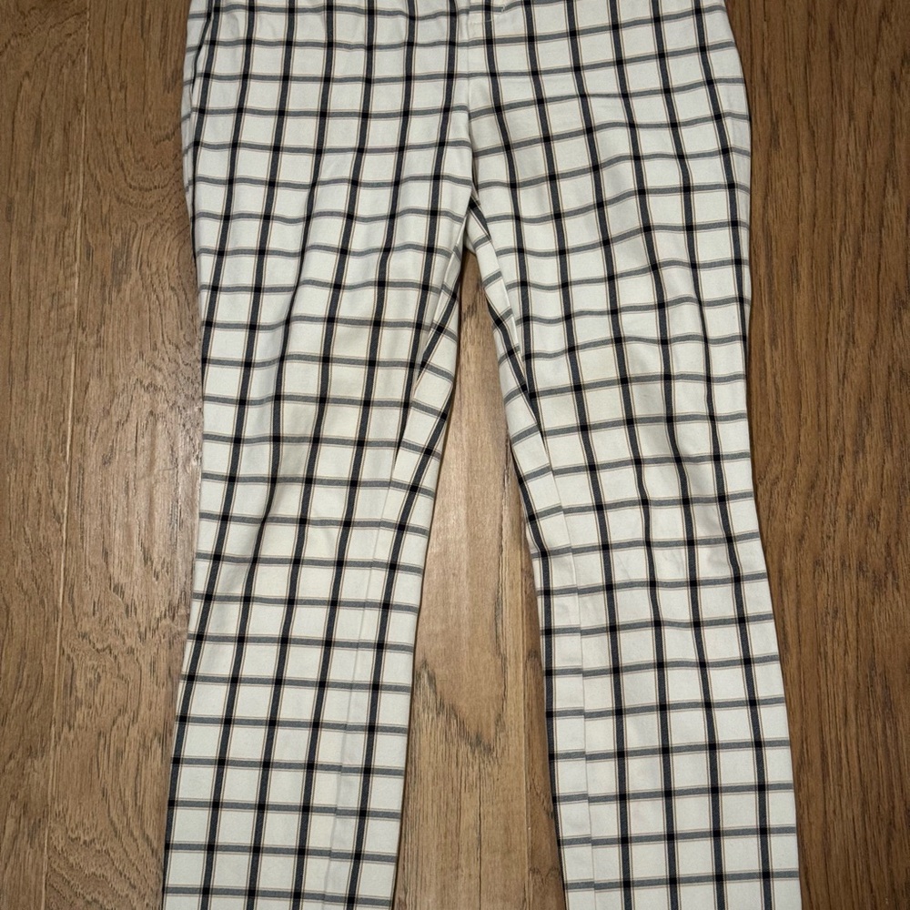 Anthropologie Cream and Black Striped Pants